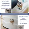 Acrylic Massage Footbath Nail Salon Massage Equipment Hot and Cold Adjustment Heated Foot Spa Pedicure Bowl Bubble Jets & Non-Motorized Rollers for Women and Men (Size : Bath+Pedicure) view 2