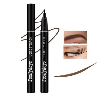 Easilydays Ultra-Fine Felt-Tip Liquid Eyeliner Pen, Waterproof 5 Colors Wild Water Eyebrow Pencil, Highly Pigmented Intense Color, Glides on Smoothly, Longlasting Smudge-Proof Women Eye Makeup (02)