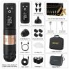 Ambition Soldier Tattoo Kit - Wireless Tattoo Machine Kit Complete Rotary Tattoo Gun with Extra 2400mah Power 120pcs Glory Mixed Size Cartridge Needles for Professional Tattoo Artists view 2