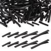 100Pcs Black Alligator Hair Clips 5 Sizes Metal Barrette Hair Clips Single Prong Hairpins for Bows Hair Accessories Making, 35/46/56/65/77mm view 1