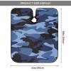 Navy Blue Camouflage Haircut Cape Hair Cutting Salon Apron 55 X 66 Inch, Waterproof Adjustable Snap Hair Dressing Gown Cape, Charming Haircut Barber Gown for Adults view 3