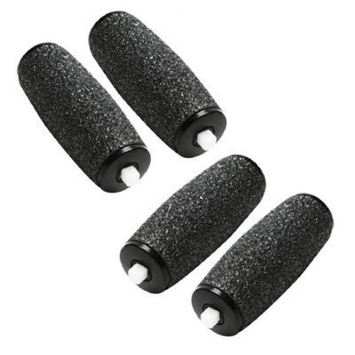 Healeved Replacement Pedicure Scrub Head Roller for Electric Foot File Callus Remover Compatible with Amope Pedi Foot Care Tool 4 Pack