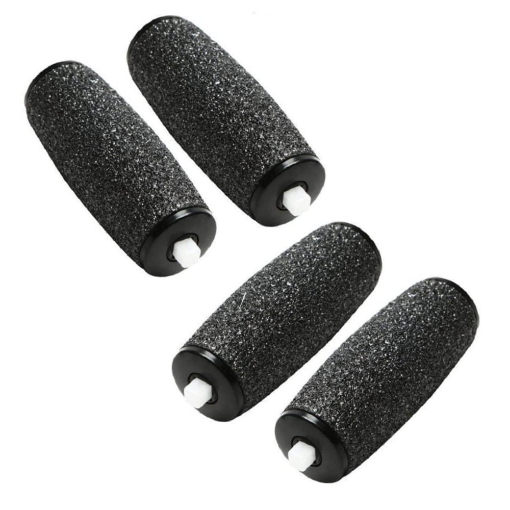 Healeved Replacement Pedicure Scrub Head Roller for Electric Foot File Callus Remover Compatible with Amope Pedi Foot Care Tool 4 Pack