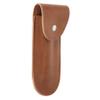 Healifty Pu Leather Razor Cover for Men Travel Razor Protector Case Compact Shaver Carrying Bag Durable Stylish Skin Brown Leather Shaving Accessory view 1