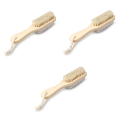 Alipis 3pcs Bristle Foot Brush Pumice Massage Brush Foot exfoliating Bath Pedicure Wooden