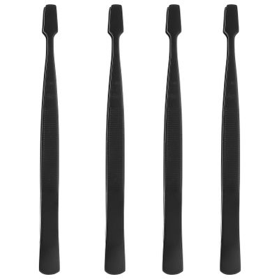 Beaupretty 4 pcs precision tweezers eye stye remover Meibomian Gland Expressor Tweezers Wide clip tool massage eyes clip electronic Stainless steel jewelry eyelash tweezers