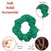 12 Pack Solid Hair Ties Scrunchies (Dark Green) view 3