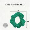 12 Pack Solid Hair Ties Scrunchies (Dark Green) view 4