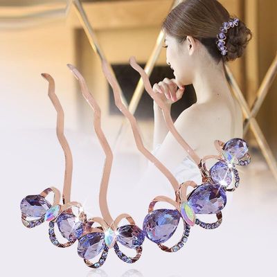 4PCS Wedding Bride Rhinestones Hair Piece Hair Comb,Peacock Hair Clip Side Comb Hair Accessory,Hair Barrettes Hair Accessories for Women