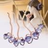 4PCS Wedding Bride Rhinestones Hair Piece Hair Comb,Peacock Hair Clip Side Comb Hair Accessory,Hair Barrettes Hair Accessories for Women view 1