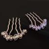 4PCS Wedding Bride Rhinestones Hair Piece Hair Comb,Peacock Hair Clip Side Comb Hair Accessory,Hair Barrettes Hair Accessories for Women view 3