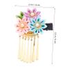 SOESFOUFU Kimono Hair Clip for Weddings Elegant Bridal Barrette Tassels for Traditional Hairstyles Charming Floral Design for Special Occasions view 3