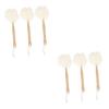 Cabilock 6pcs Shower Brush for Body Bath Massage Back Scrubber Long Wooden Handle Bath Flower view 1