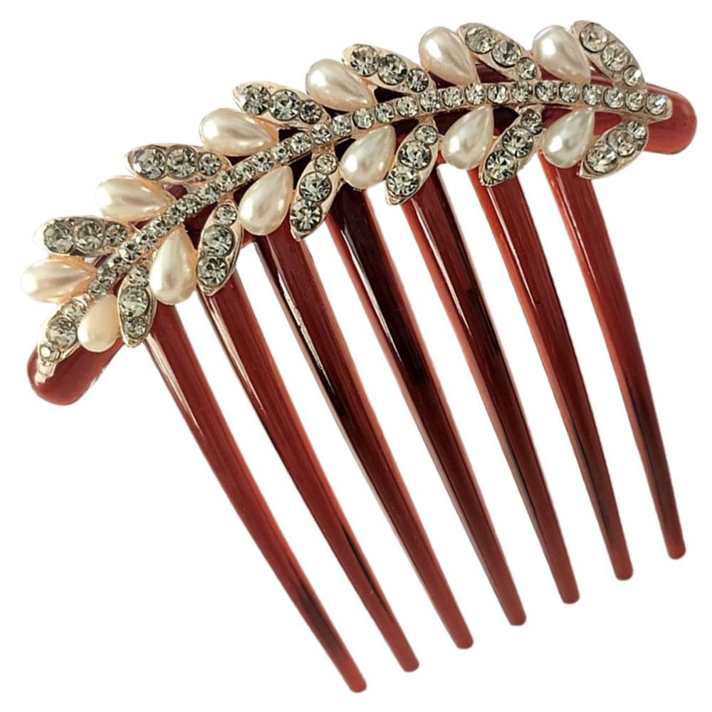 Beavorty Wedding Hair Comb for Brides Vintage Rhinestone Decorative Hair Accessory Elegant Bridal Headpiece and Rhinestones for Special Occasions and Daily Wear