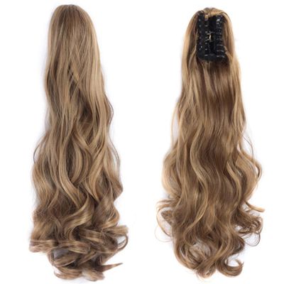 20Inch Long Curly Wavy Ponytailtail Synthetic Hair Extensions Fake Ponytail Tail Hair SH88 F22 10