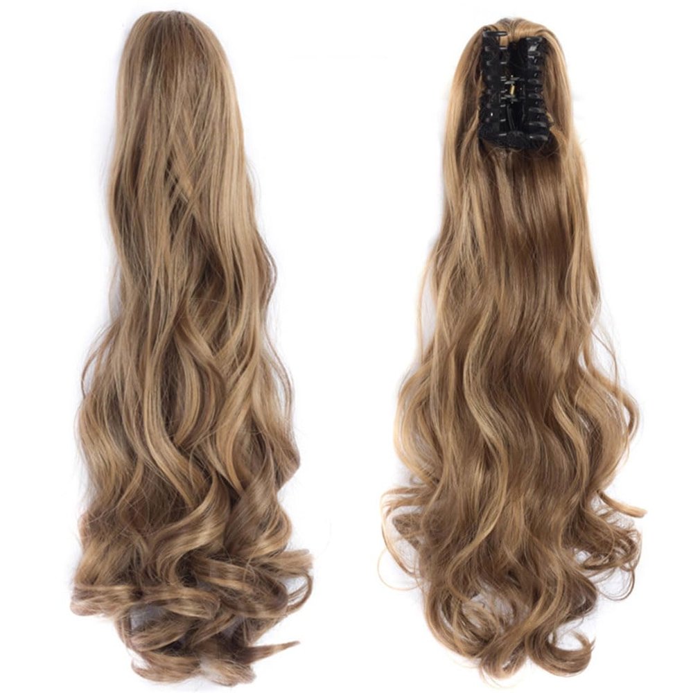 20Inch Long Curly Wavy Ponytailtail Synthetic Hair Extensions Fake Ponytail Tail Hair SH88 F22 10