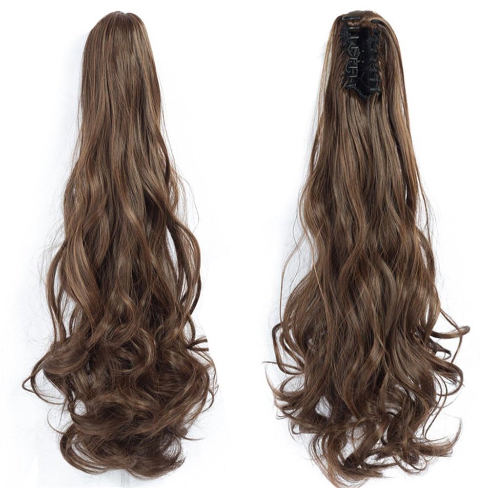 20Inch Long Curly Wavy Ponytailtail Synthetic Hair Extensions Fake Ponytail Tail Hair SH88 M2 30