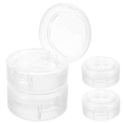 4pcs Small Cosmetic Pans Empty Highlighter Case Empty Pans for Lip Balm Blusher s Plastic Eyeshadow Plastic Cosmetics Blusher Case Lip Balm