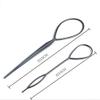 1Set(2pcs) Plastic Magic Hair Braid Ponytail Maker Clip Tool Simple Diy Hair Style Accessories Styling (Rose) view 2