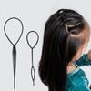 1Set(2pcs) Plastic Magic Hair Braid Ponytail Maker Clip Tool Simple Diy Hair Style Accessories Styling (Red) view 3