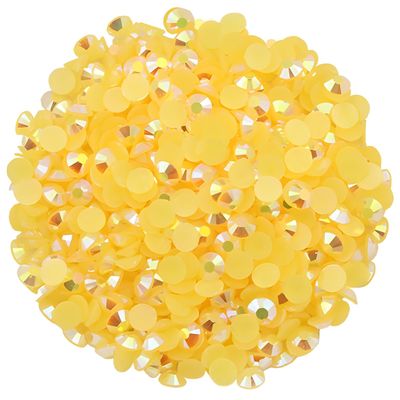 4500 Pcs SS6 2mm AB Flatback Rhinestones for Nails Art Crafts Glitter Round Shine Gems Crystals DIY Clothes Shoes Orange Yellow AB