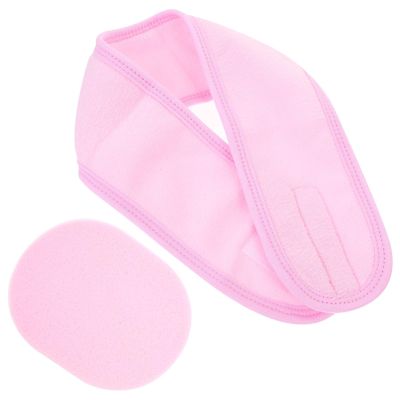 FOMIYES 1set Facial Headband and Face Washing Sponge Kit for Women Lightweight Spa Headband for Skincare Reusable Makeup Removal Sponge for Hair Management