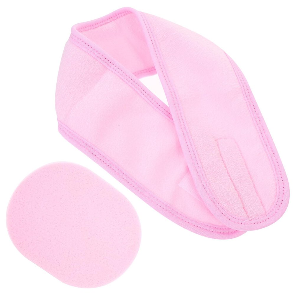 FOMIYES 1set Facial Headband and Face Washing Sponge Kit for Women Lightweight Spa Headband for Skincare Reusable Makeup Removal Sponge for Hair Management
