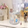 2 Tier Diamond Lazy Susan Bathroom Organizer Countertop, Clear 360 Rotating Cosmetic Makeup Organizer for Vanity, Skincare Organizers Perfume Organizer for Counter - Organization and Storage -9.25INCH view 3