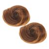 Abaodam 5sets Hair Pieces Bun Hairpiece Claw Clip Faux Hair Bun Extensions Cat Ear Chignon for Office School Evening Out 2pcs*5 view 2