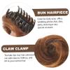 Abaodam 5sets Hair Pieces Bun Hairpiece Claw Clip Faux Hair Bun Extensions Cat Ear Chignon for Office School Evening Out 2pcs*5 view 3