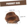 Abaodam 5sets Hair Pieces Bun Hairpiece Claw Clip Faux Hair Bun Extensions Cat Ear Chignon for Office School Evening Out 2pcs*5 view 4
