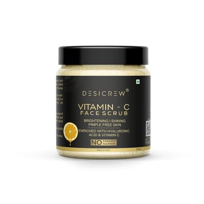 Sheltr Vitamin- C Face Scrub Tan Removal Repair Damage Caused By Sun Acne And Pimples Scrub (100 g)