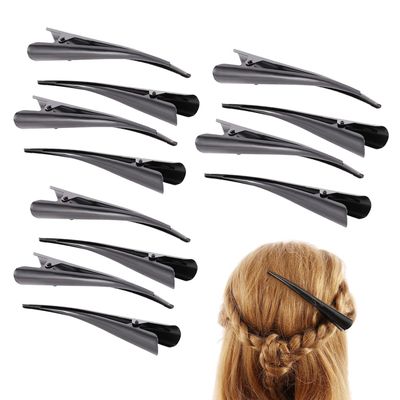 12Pcs Alligator Hair Clips for Styling Salon Sectioning,Non-slip 4.92 Inch Duckbill Clips Thickened Crocodile Clip Hairdressing Styling Tool for Women Girls