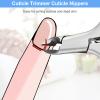 CGBE Cuticle Trimmer, Professional Cuticle Nippers Remover Tools, Non-slip Silicone Handle Cuticle Cutter Remover, Pedicure Manicure Tools for Fingernails and Toenails (White) view 3