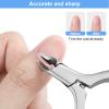 CGBE Cuticle Trimmer, Professional Cuticle Nippers Remover Tools, Non-slip Silicone Handle Cuticle Cutter Remover, Pedicure Manicure Tools for Fingernails and Toenails (White) view 4