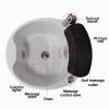 AMEERR Round Footbath Colorful Lamp Footbath Salon Massage Equipment Massage Manicure Pedicure Foot Soak Foot Soaking Bath Basin Home Foot Spa Kit Pedicure Sink Manicure Basin (Size : Bath+Pedicure) view 3