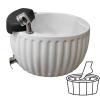 AMEERR Round Footbath Colorful Lamp Footbath Salon Massage Equipment Massage Manicure Pedicure Foot Soak Foot Soaking Bath Basin Home Foot Spa Kit Pedicure Sink Manicure Basin (Size : Bath) view 1