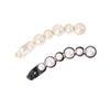 Leadigol 2Pcs Pearl Banana Hair Clip for Women,10.5cm No Slip Claw Clips for thick hair,Ponytail Banana Clip Hairs Crystal Ponytail Holder Fine Hair Claw Hair Clips view 2