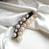 Leadigol 2Pcs Pearl Banana Hair Clip for Women,10.5cm No Slip Claw Clips for thick hair,Ponytail Banana Clip Hairs Crystal Ponytail Holder Fine Hair Claw Hair Clips view 3