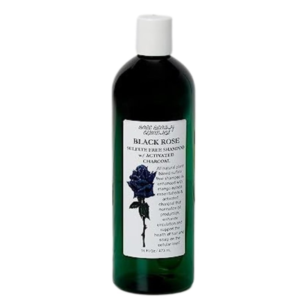 Bare Beauty Naturals Black Rose Shampoo, Face and Body Wash with Activated Charcoal//Sulfate Free, Plant Based // Hair Detox, Hair Detangler, Porosity (8 Fluid ounces, Pour top (bottle of 1))