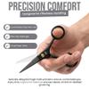 WAJEES Mustache & Beard Scissors for Men  Professional 5" Stainless Steel Grooming Kit with Comb & Travel Case  Sharp Facial Hair Trimming Tool for Mustache, Beard, Nose & Eyebrows view 4
