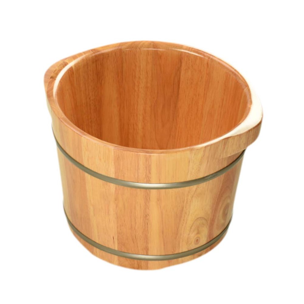 Katzowen Pedicure Foot Soak Tub Hot Spring Wood Bathtub, Foot Massage Basin, Home Health Museum Hotel,36 * 26cm (Color : No Cover)