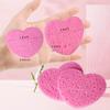50 - Count Little Heart Cellulose Facial Sponges + 8pcs Wet and Dry Dual-use Makeup Puff, Pink view 3