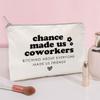 LICOBG Chance Made Us Coworkers Funny Cosmetic Bag, Work Promotion, Best Friend Birthday Female, New Job Gift, Gift for Her, Coworker Friend Just Because Gift view 2