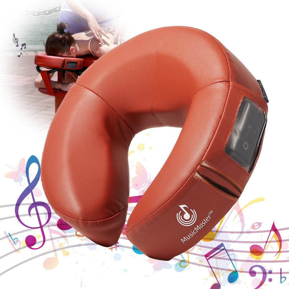 Master MassageMusic Master Crescent Round High Fidelity Sound Face Cradle Cushion- Bluetooth Massage Pillow-Music Headrest Cushion Pad Musical Neck Support