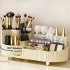 360 Rotating Vanity Makeup Organizer with Brush Holder, Large Spinning Cosmetic Storage for Skincare, Perfumes and Lotions view 1