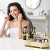 360 Rotating Vanity Makeup Organizer with Brush Holder, Large Spinning Cosmetic Storage for Skincare, Perfumes and Lotions view 3