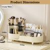 360 Rotating Vanity Makeup Organizer with Brush Holder, Large Spinning Cosmetic Storage for Skincare, Perfumes and Lotions view 4