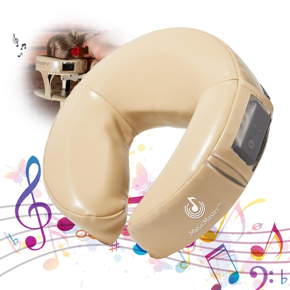 Master Massage Music Master Crescent Round High Fidelity Sound Face Cradle Cushion- Bluetooth Massage Pillow-Music Headrest Cushion Pad Musical Neck Support