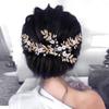 Beautiful Bridal Hair Accessories Alloy Leaf Pearl Woman Hair Comb Gold And Silver Bridal Hair Pieces (GOLD) view 3